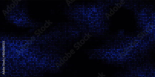 Led screen light background texture with pixel pattern. Digital tv display wall panel in blue, pink and purple gradient. Abstract bright television videowall grid vector design template with circle