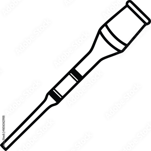 Medical Otoscope Flat Lay Diagnostic Tool on White Background Vector Illustration