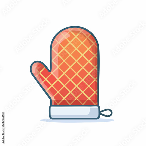 Orange And Red Oven Mitt Illustration