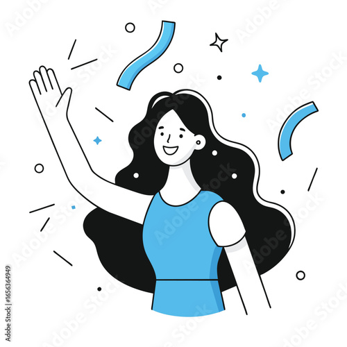 female long hair waves