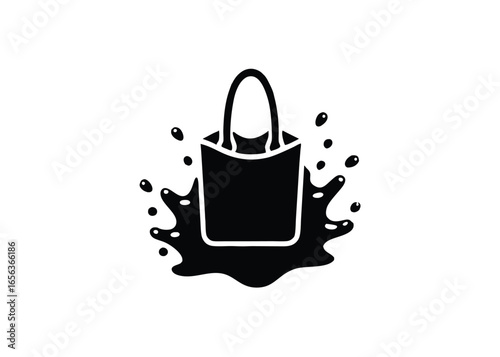 Vector art of bucket with liquid splashing out, symbolizing refreshment and cleanliness