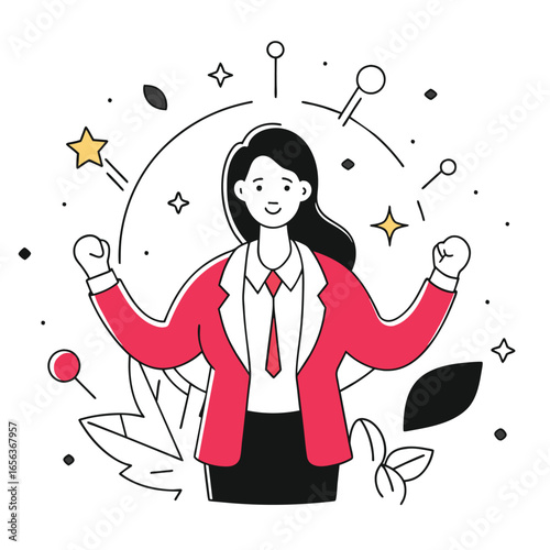 Motivated Entrepreneur Celebration Concept