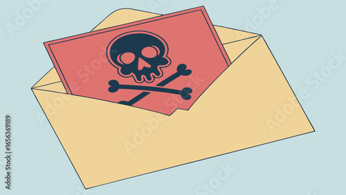 Envelope with Skull and Crossbones Warning.