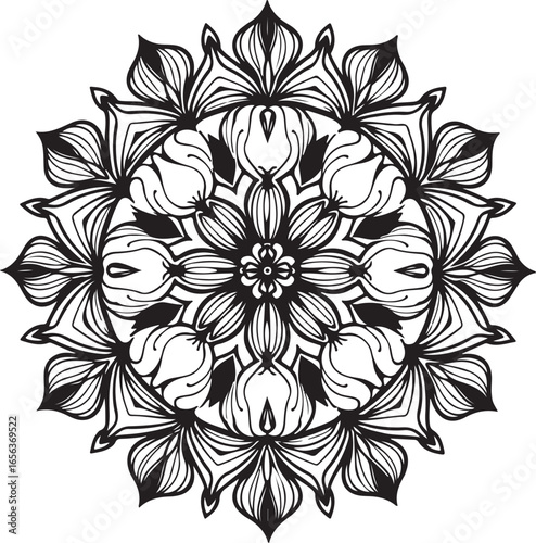 Wallpaper Mural Intricate Flower Pattern SVG Bundle Torontodigital.ca