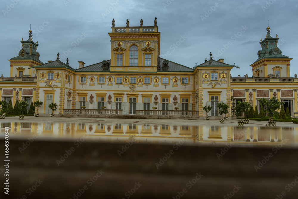 Fototapeta premium Wilanow palace, Warsaw, Poland. Royal palace.