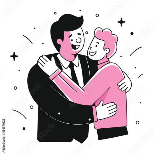 Couple Hugging Romantic Relationship Concept