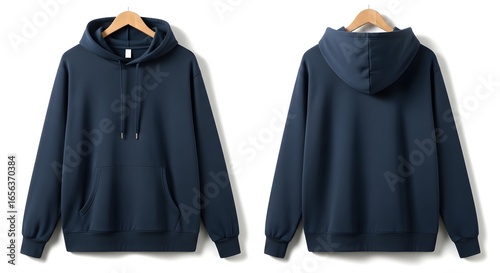 Shop trendy unisex navy blue hoodie mock-up perfect for apparel brand advertising today