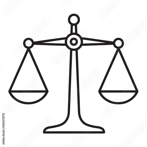 Scales of justice icon balance weighing