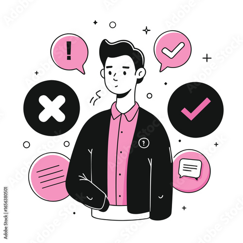 Decision Making & Problem Solving Illustration