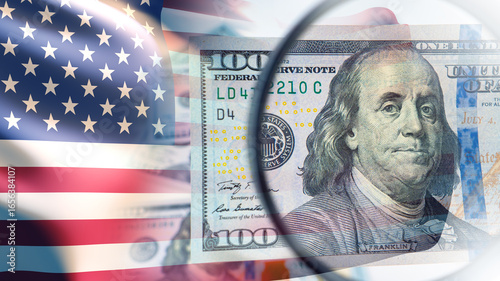 US dollar banknote under ma...