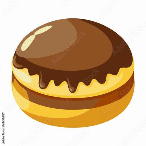 A delectable chocolate cake.  a sweet treat for dessert lovers. Indulge in this delicious pastry with rich chocolate glaze.
