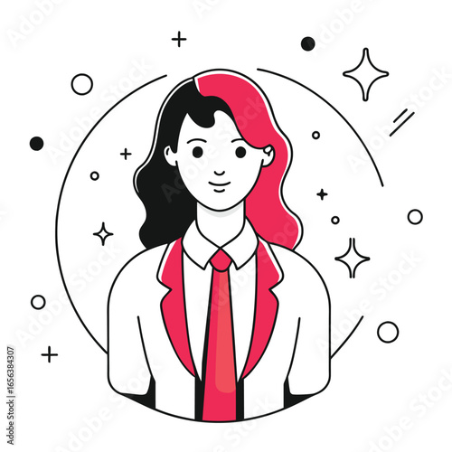  self portrait business illustration of a woman  