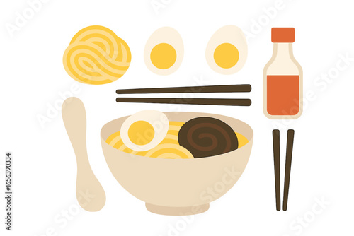 Ramen Bowl with Egg and Soy Sauce