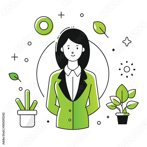 image preview business illustration of a woman