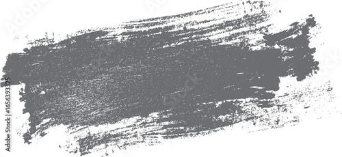 Rough grunge brush texture. Distressed paint stroke with vintage ink effect. Abstract artistic splash mark for overlays and decoration