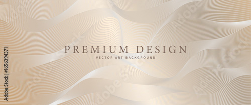 Gold elegant background design with line pattern. Premium abstract vector illustration for invitation, flyer, cover design, luxe invite, business banner, prestigious voucher.