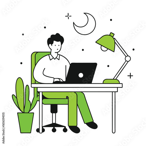 business man working on laptop