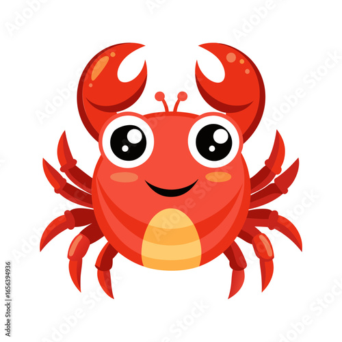 Adorable Cartoon Crab Illustration