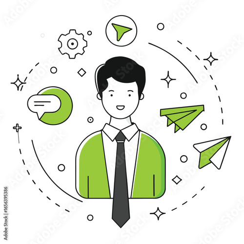  image preview business illustration of a man 