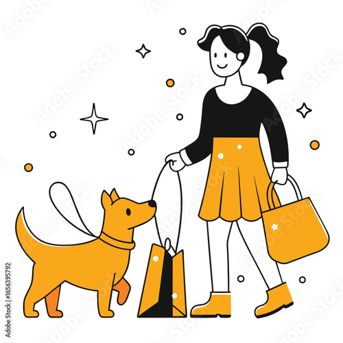 girl with dog 