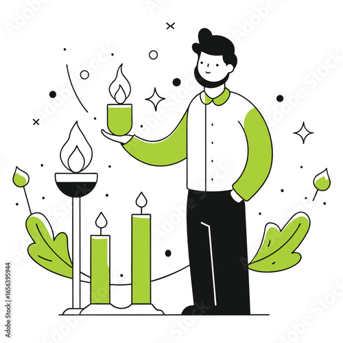 waiter holding a tray with champagne