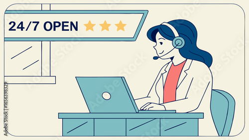 Customer Service Representative Working 247 with High Ratings.
