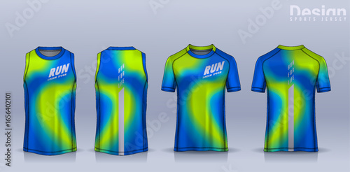 t-shirt sport design template, Soccer jersey mockup for football club, Running singlet,basketball Tank top.	