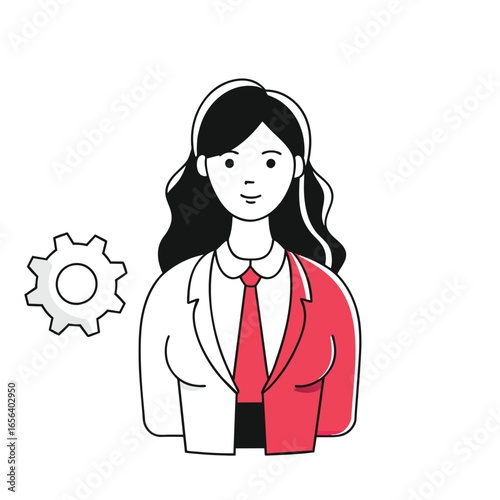 business woman with red hair