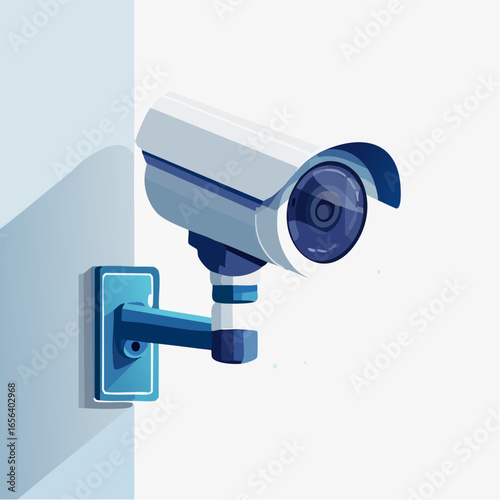 Pixel Art Security Camera On Wall