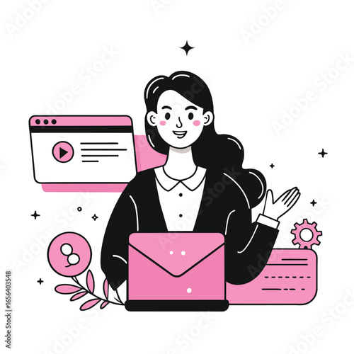 woman with laptop