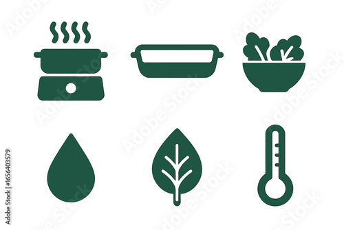 Cooking and health icons