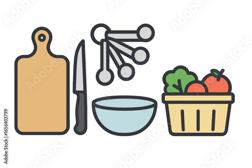 Kitchen Utensils and Fresh Produce