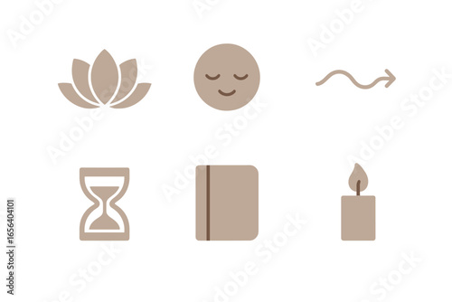 Meditation and Mindfulness Icons Collection