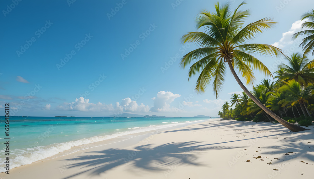 Fototapeta premium palm tree on the beach
