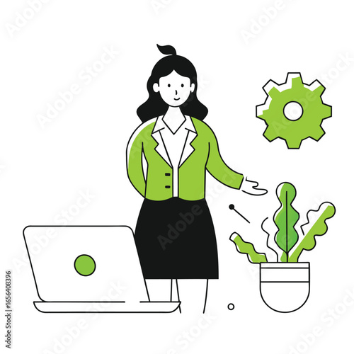 business illustration of a woman
