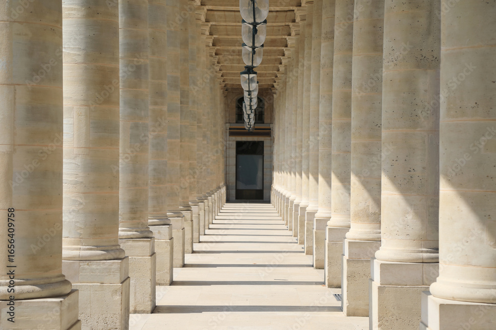 Traditional architecture of Palais Royal in Paris Traditional architecture of Palais Royal in Paris