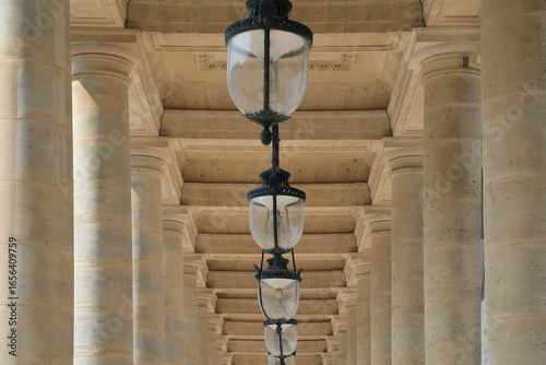 Traditional architecture of Palais Royal in Paris