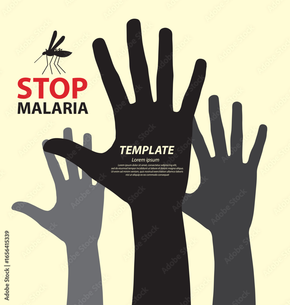 Fototapeta premium Stop Malaria sign. vector illustration.