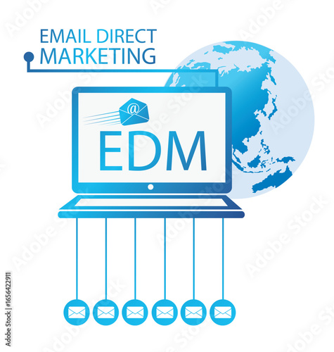 email direct marketing. Communication concept. vector Illustration.