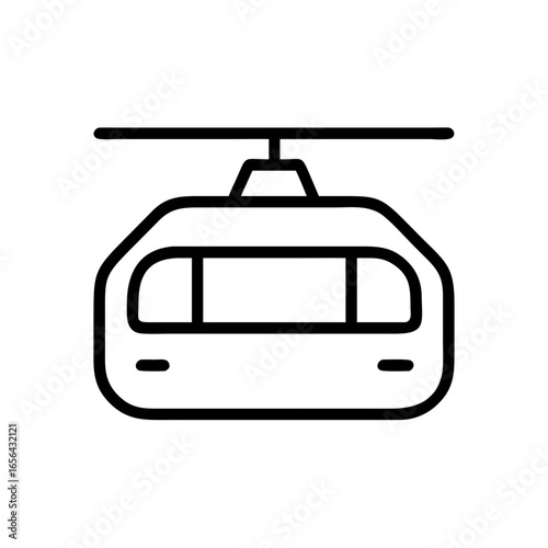 Single line drawing of a passenger gondola or cable car system