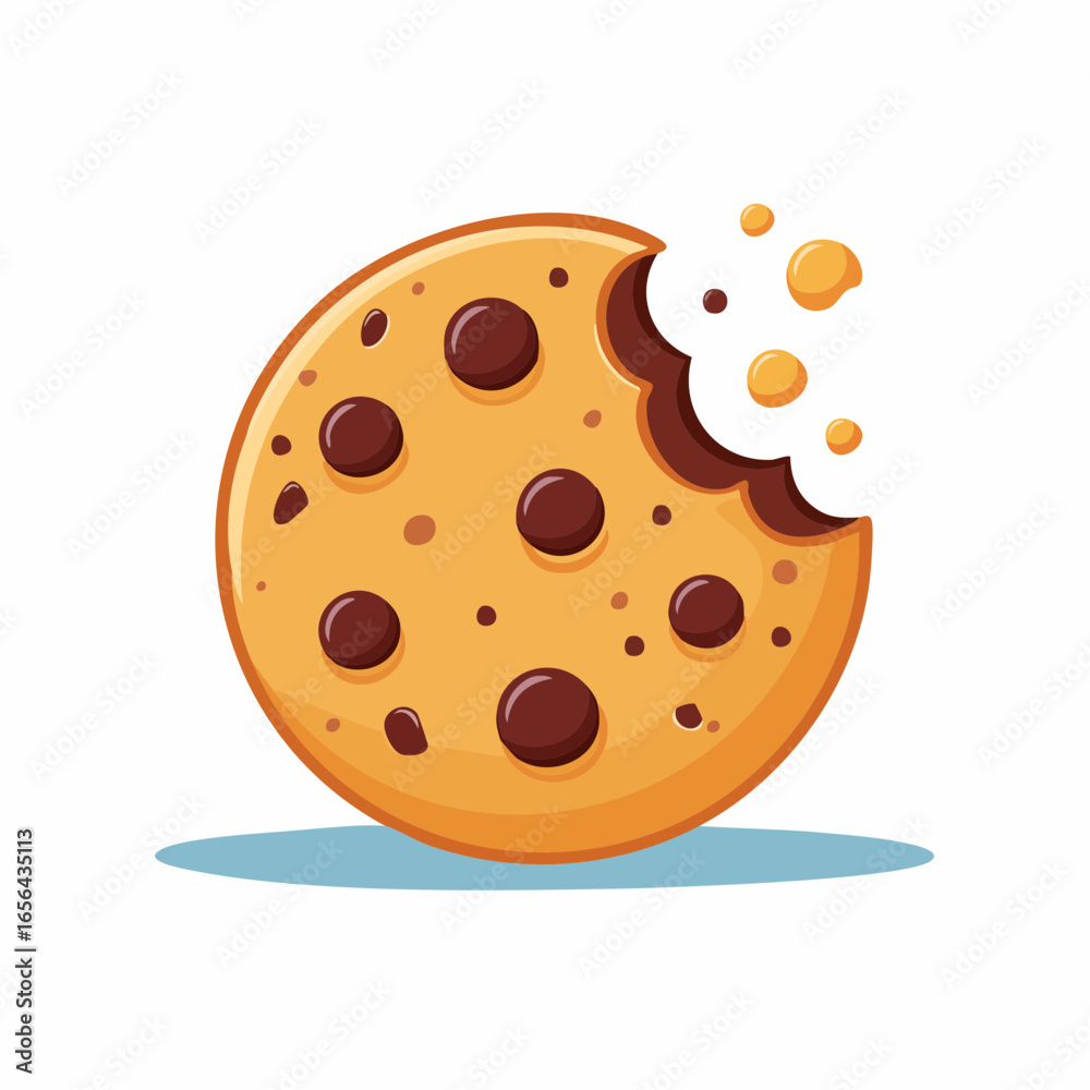 Fototapeta premium Chocolate Chip Cookie Illustration