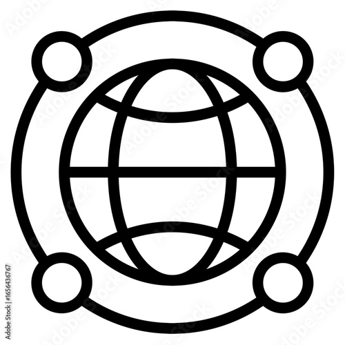 Global confers icon vector illustration, icon for web design etc.