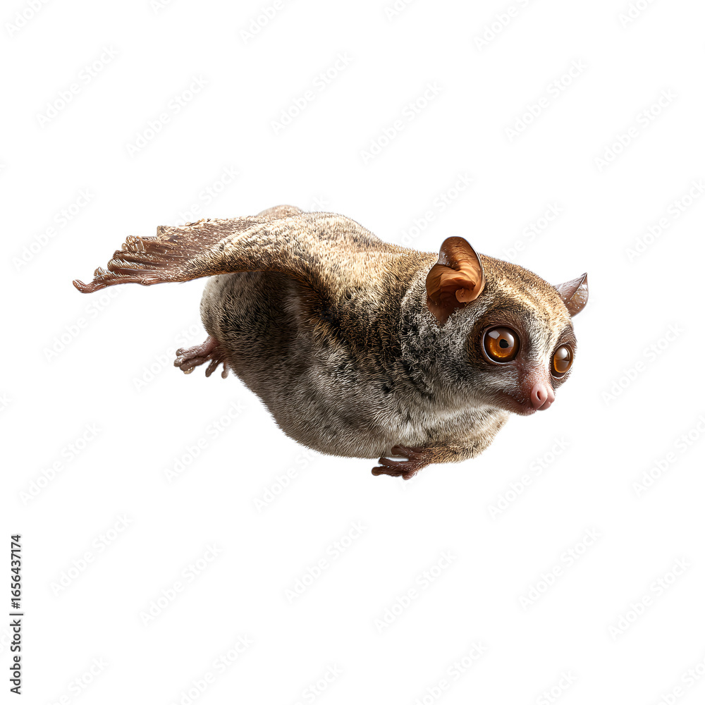 Obraz premium Colugo: Gliding lemur-like mammal, isolated on a transparent background. --v 7.0
