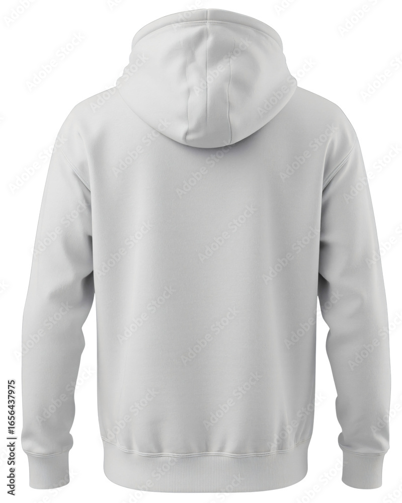 Fototapeta premium Back view of a plain light grey hoodie.