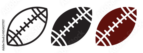 American football ball icon. Rugby ball icon, vector illustration .