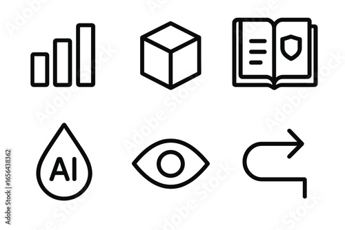 Modern Technology and Data Analysis Icons