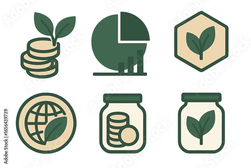 Financial Growth and Environmental Icons