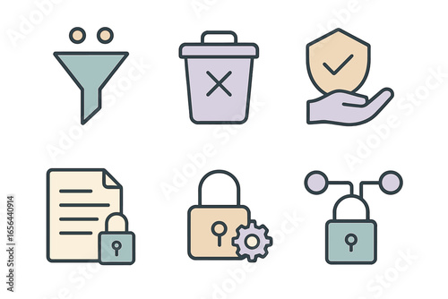 Security and Data Management Icons
