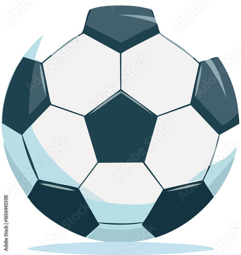 Classic soccer ball vector icon isolated on white