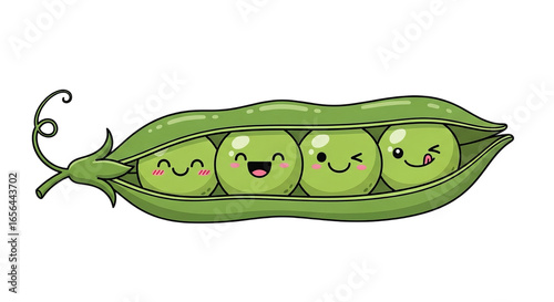 Happy peas in a pod sharing a smile and a wink
